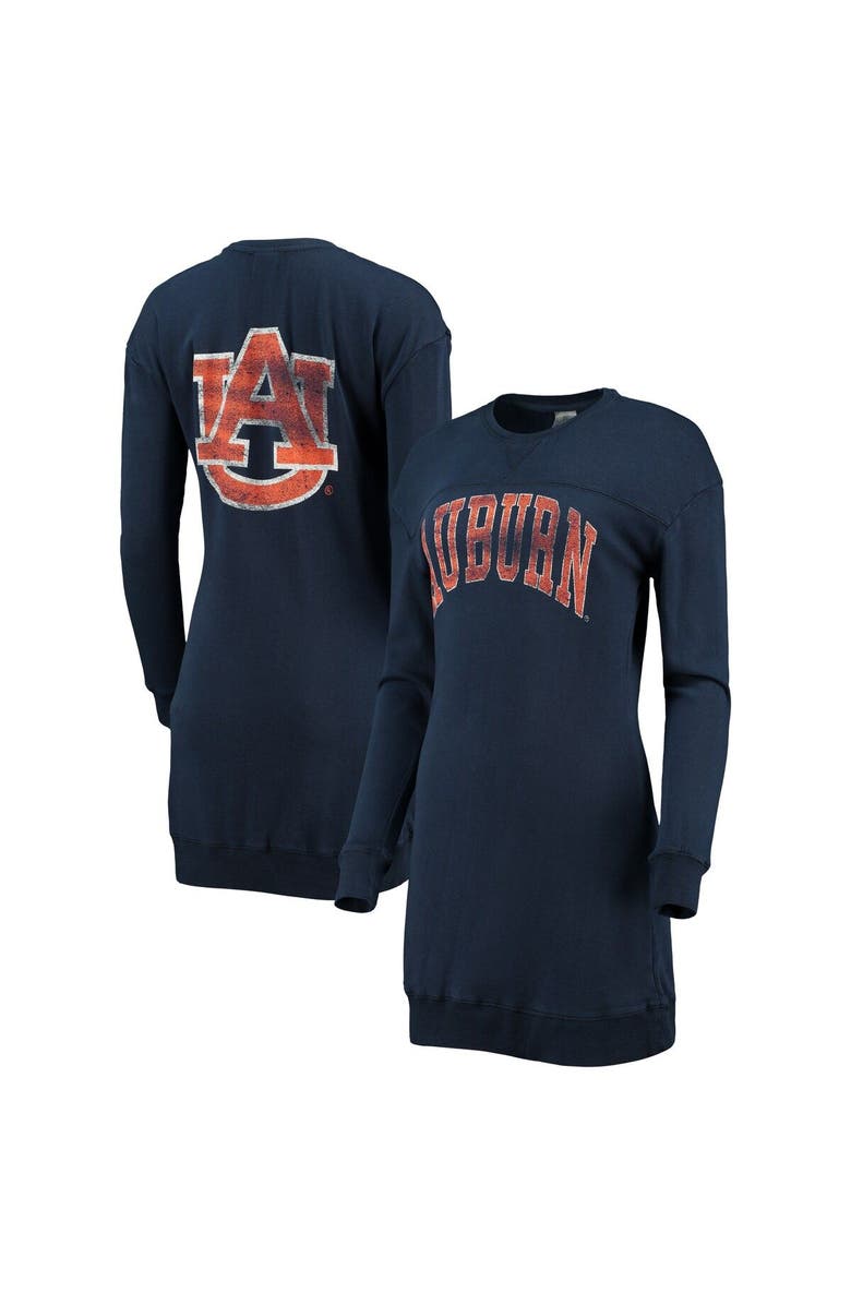 GAMEDAY COUTURE Women's Gameday Couture Navy Auburn Tigers 2-Hit Sweatshirt Dress, Alternate, color, 