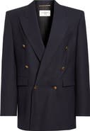 Saint Laurent Double Breasted Wool Blazer