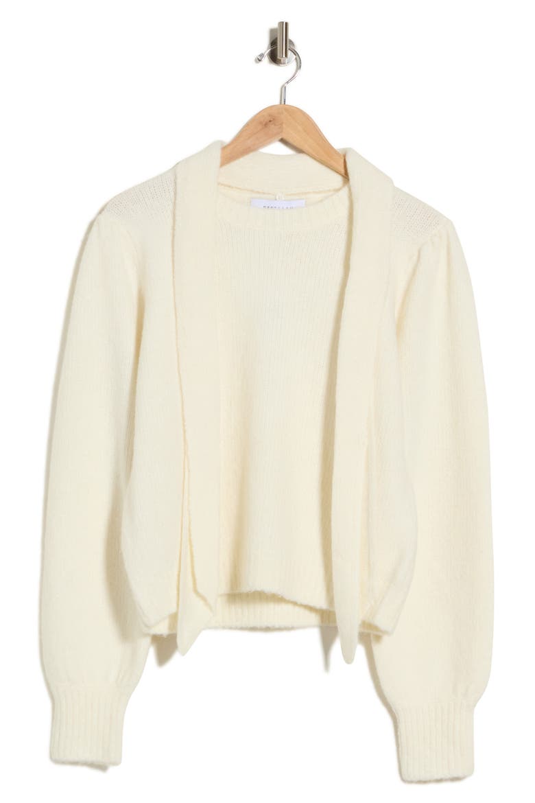 Leilani Crewneck Sweater & Scarf Set, Main, color, IVORY
