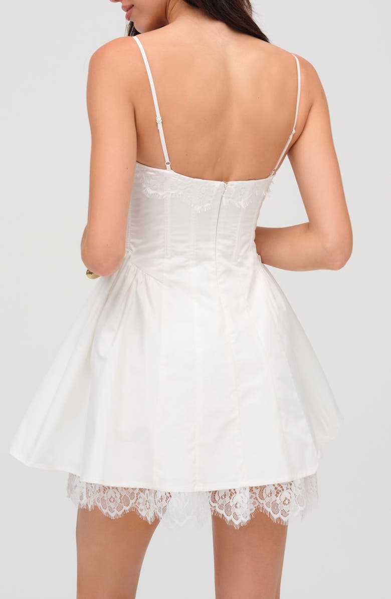 Shae Lace Trim Fit & Flare Minidress