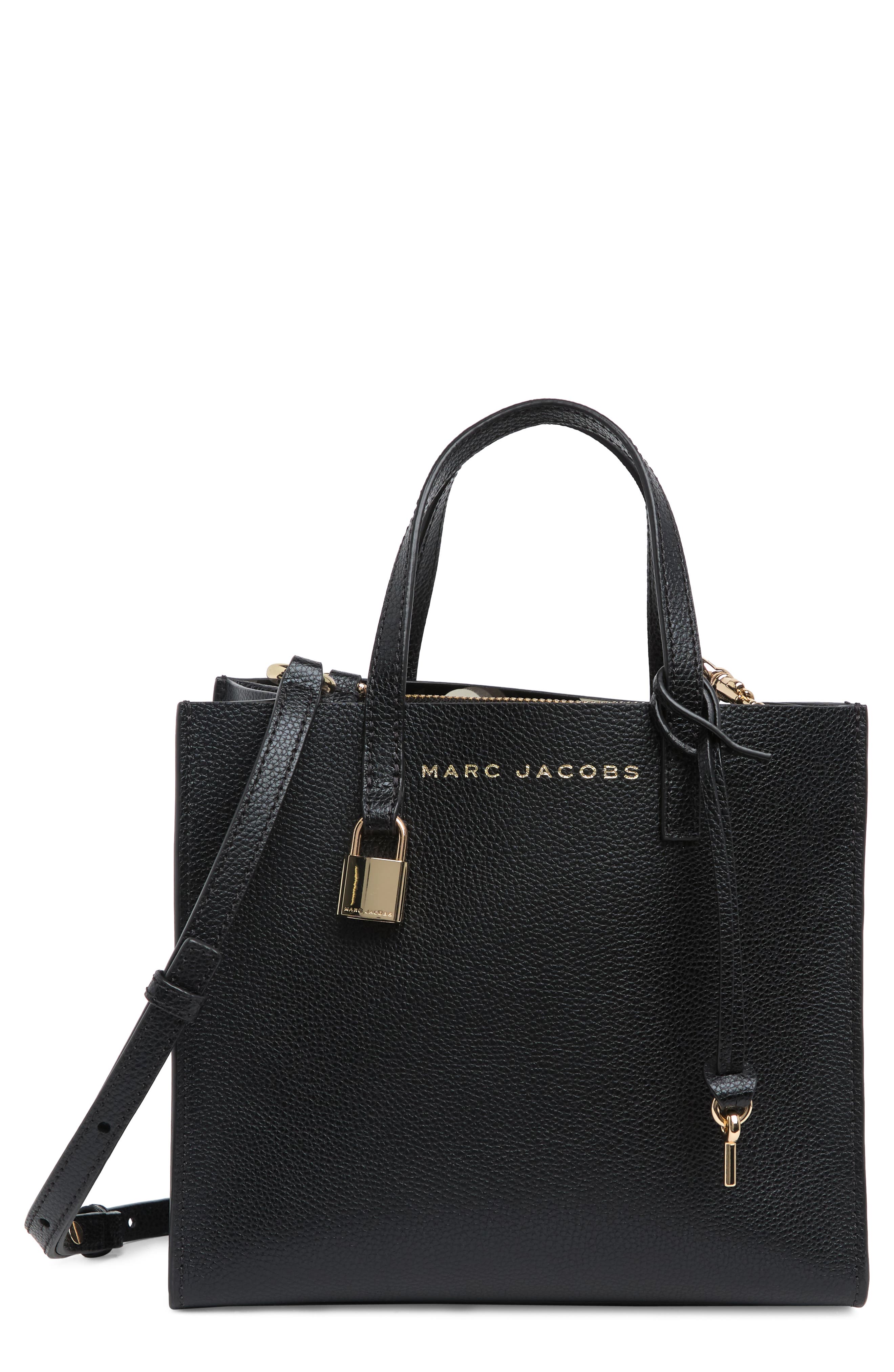 Marc Jacobs Mini Grind Coated Leather Tote, Main, color, 