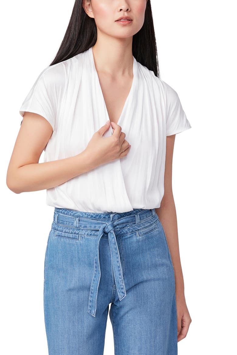 Dijon Surplice Bodysuit, Main, color, WHITE