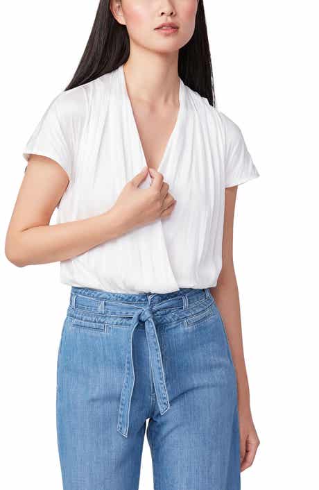 PAIGE Dijon Surplice Bodysuit