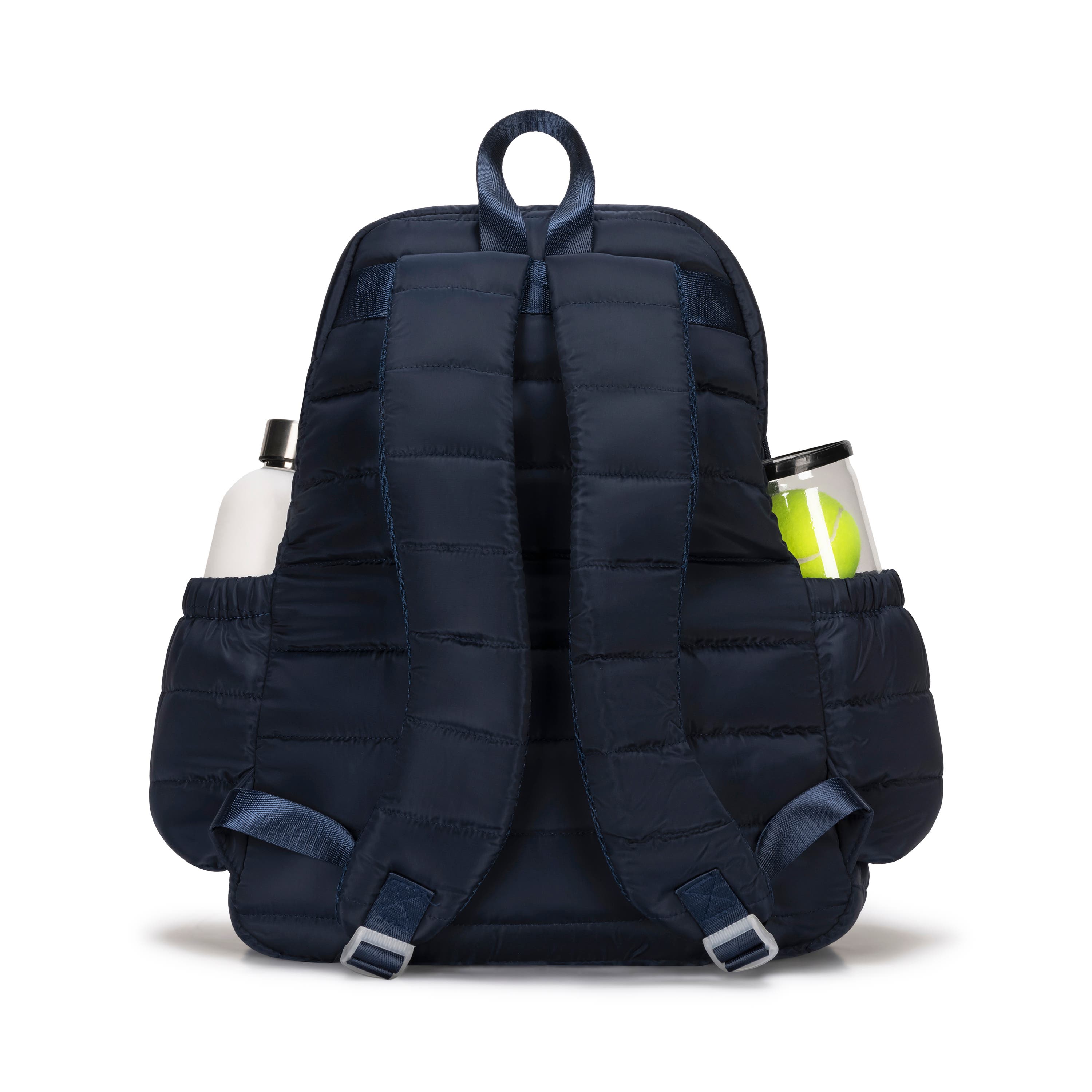 Game On Tennis Backpack, Alternate, color, Quilted Navy/White