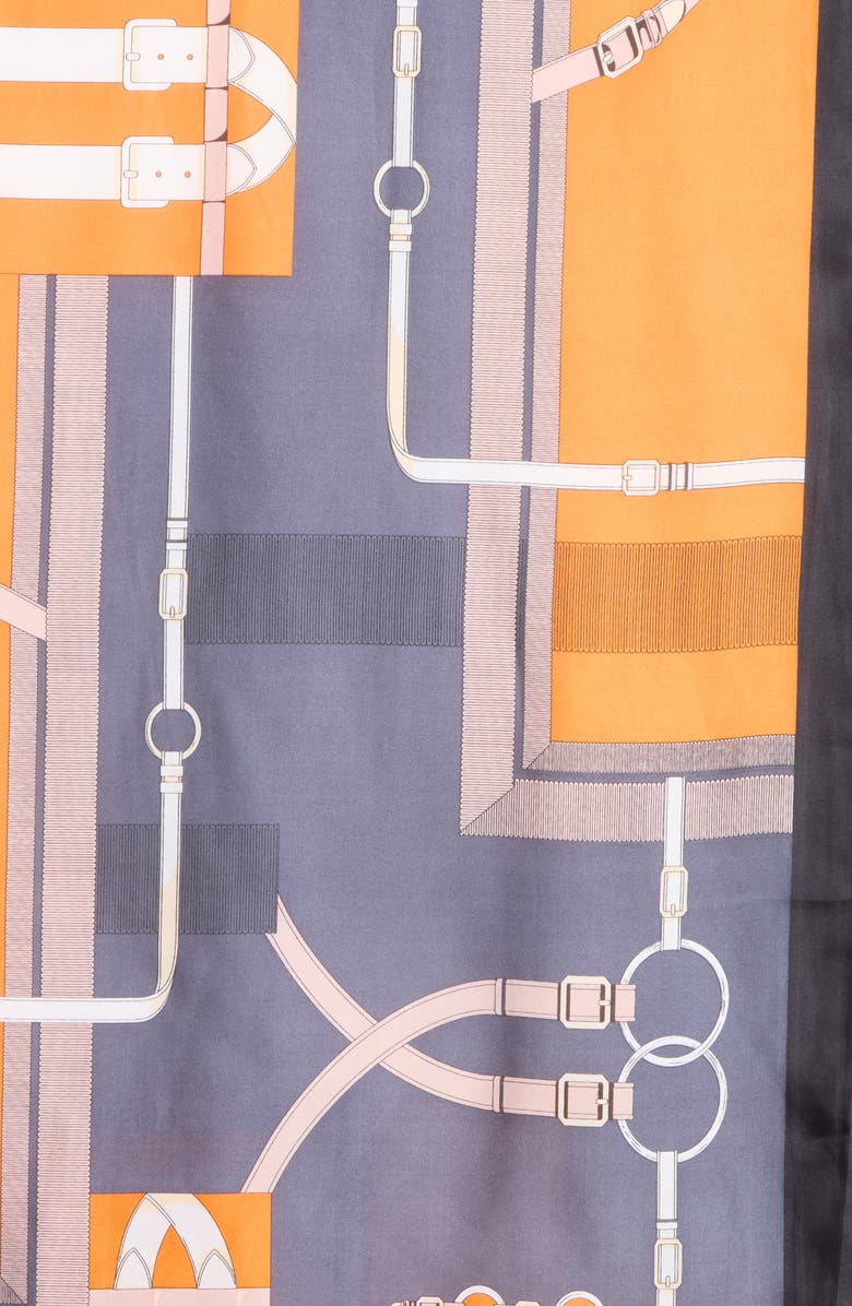 La Fiorentina Buckle Print Scarf, Alternate, color, Orange