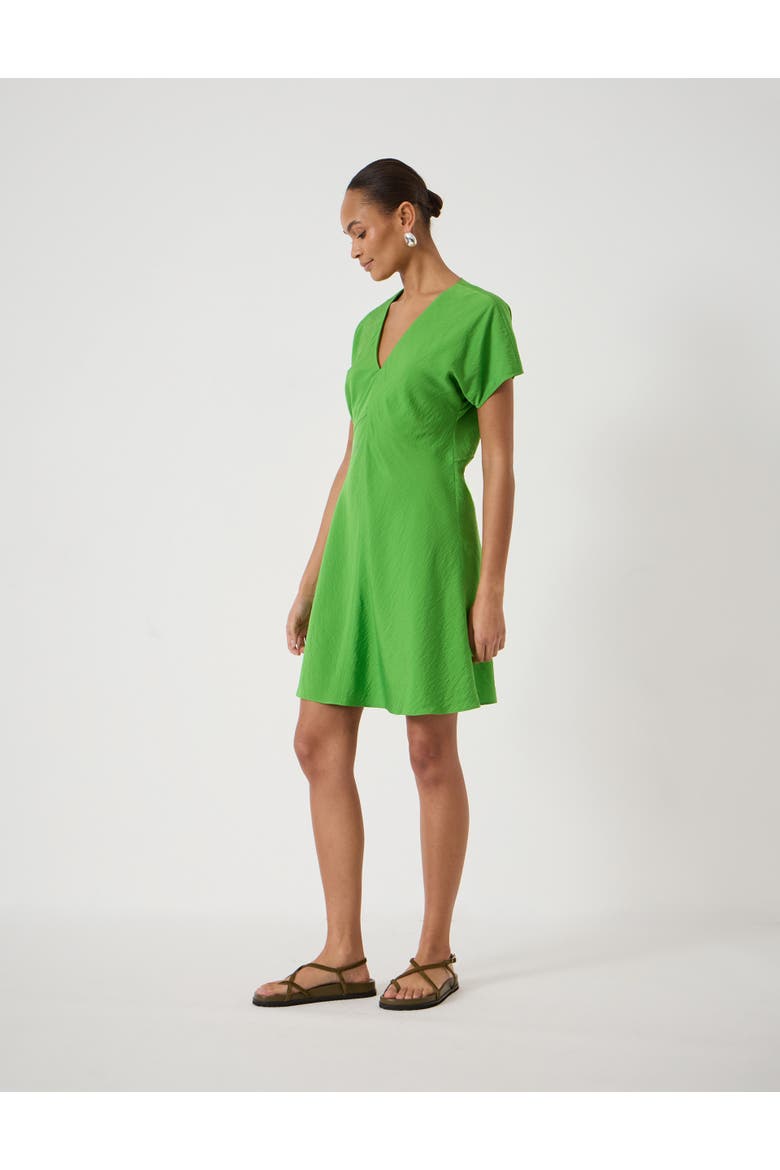 Grace Air Flow V-Neck Mini Dress, Alternate, color, Lime Green