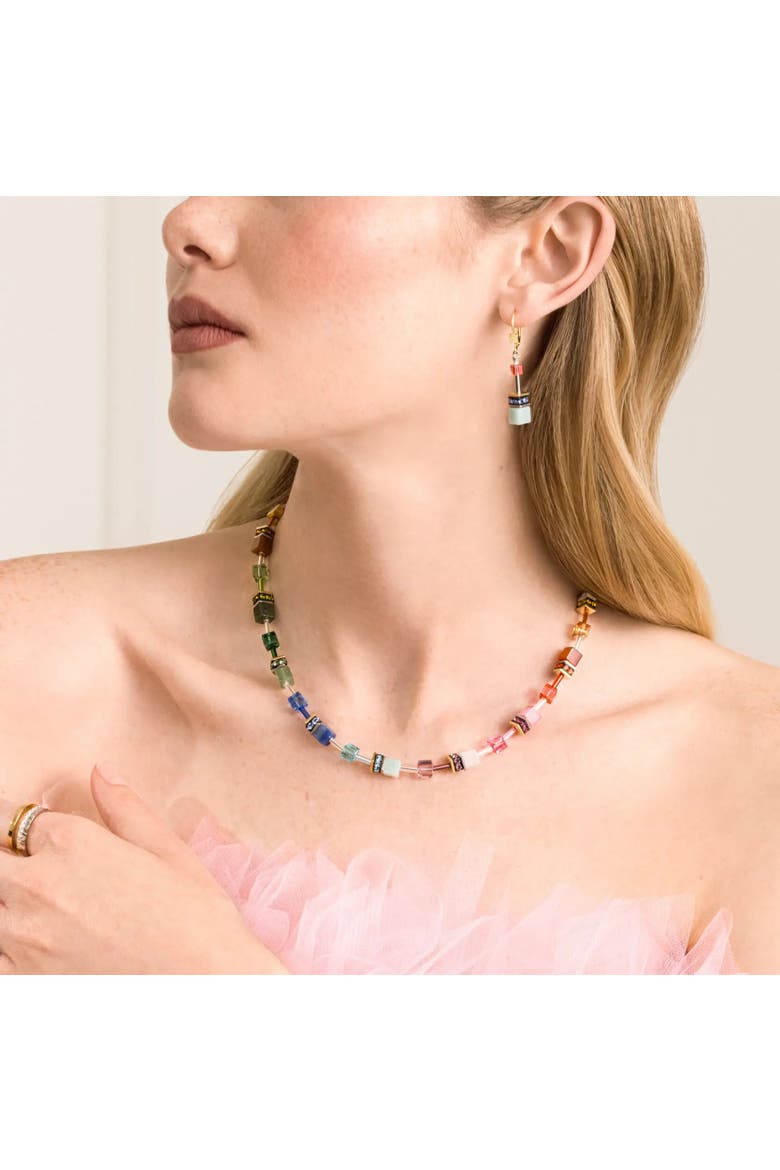 Geocube Iconic Precious Earring, Alternate, color, Rainbow