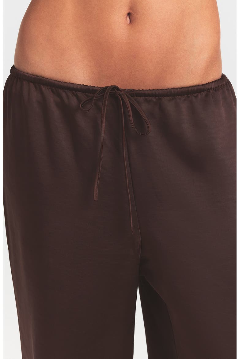 Lightweight Satin Straight Leg Pants, Alternate, color, ESPRESSO