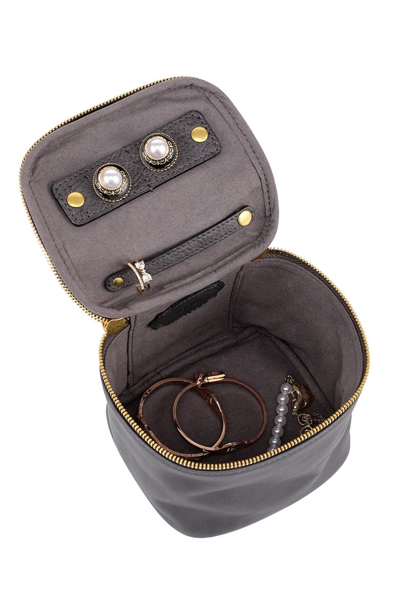 OLD TREND Celosia Genuine Leather Cube Jewelry Case, Alternate, color, Slate