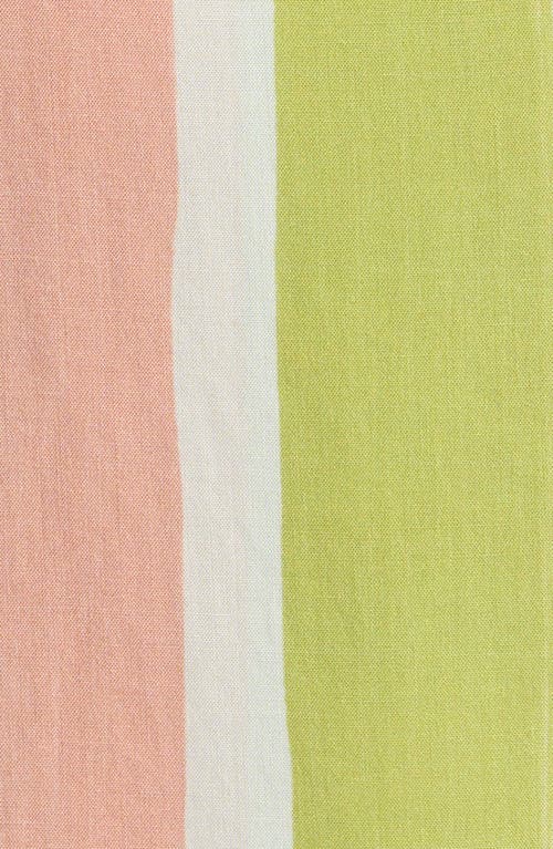 Kilo Brava Stripe Cotton Short Robe In Painted Stripe