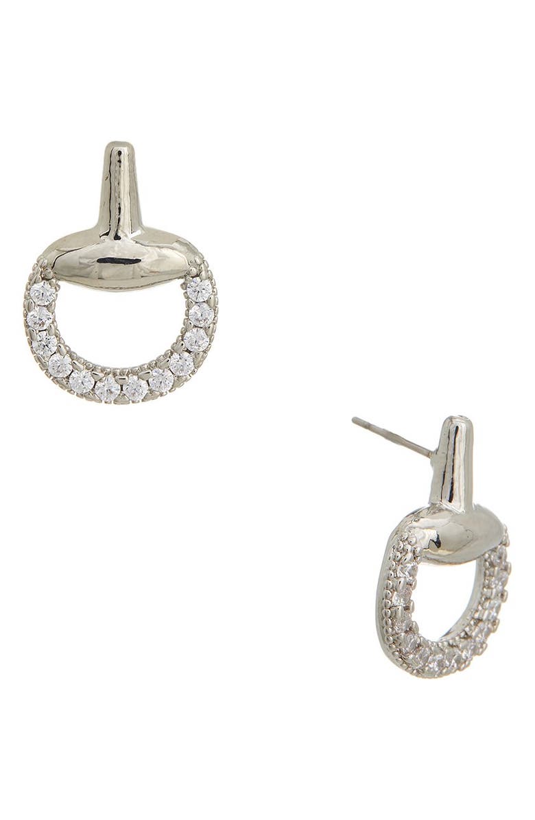 Juvell Cubic Zirconia Doorknocker Stud Earrings, Main, color,