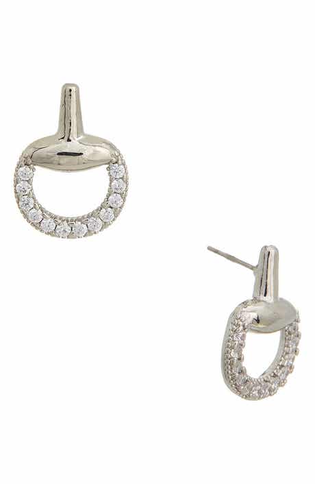 Juvell Cubic Zirconia Doorknocker Stud Earrings