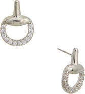 Juvell Cubic Zirconia Doorknocker Stud Earrings