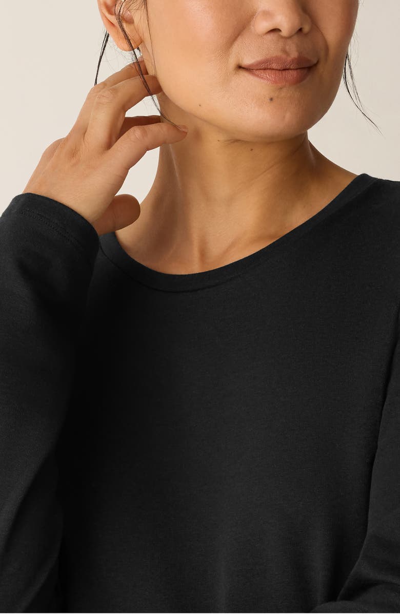 Eileen Fisher Crewneck Top, Alternate, color, Black