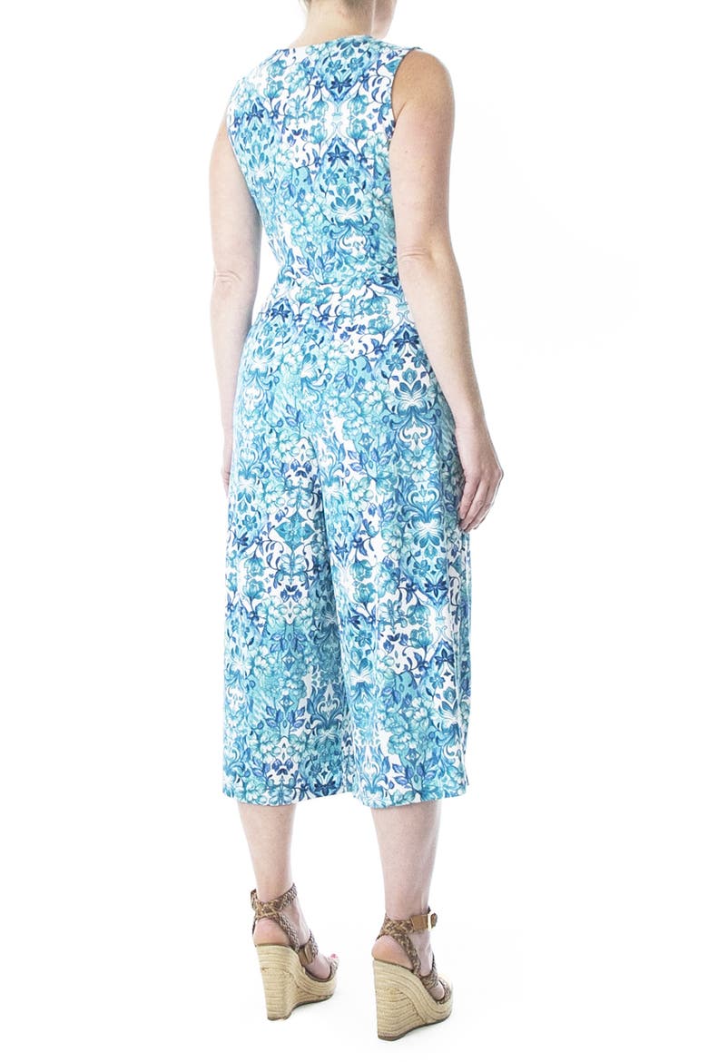 Surplice Culotte Crop Jumpsuit, Alternate, color, RIFT MULTI COMBO