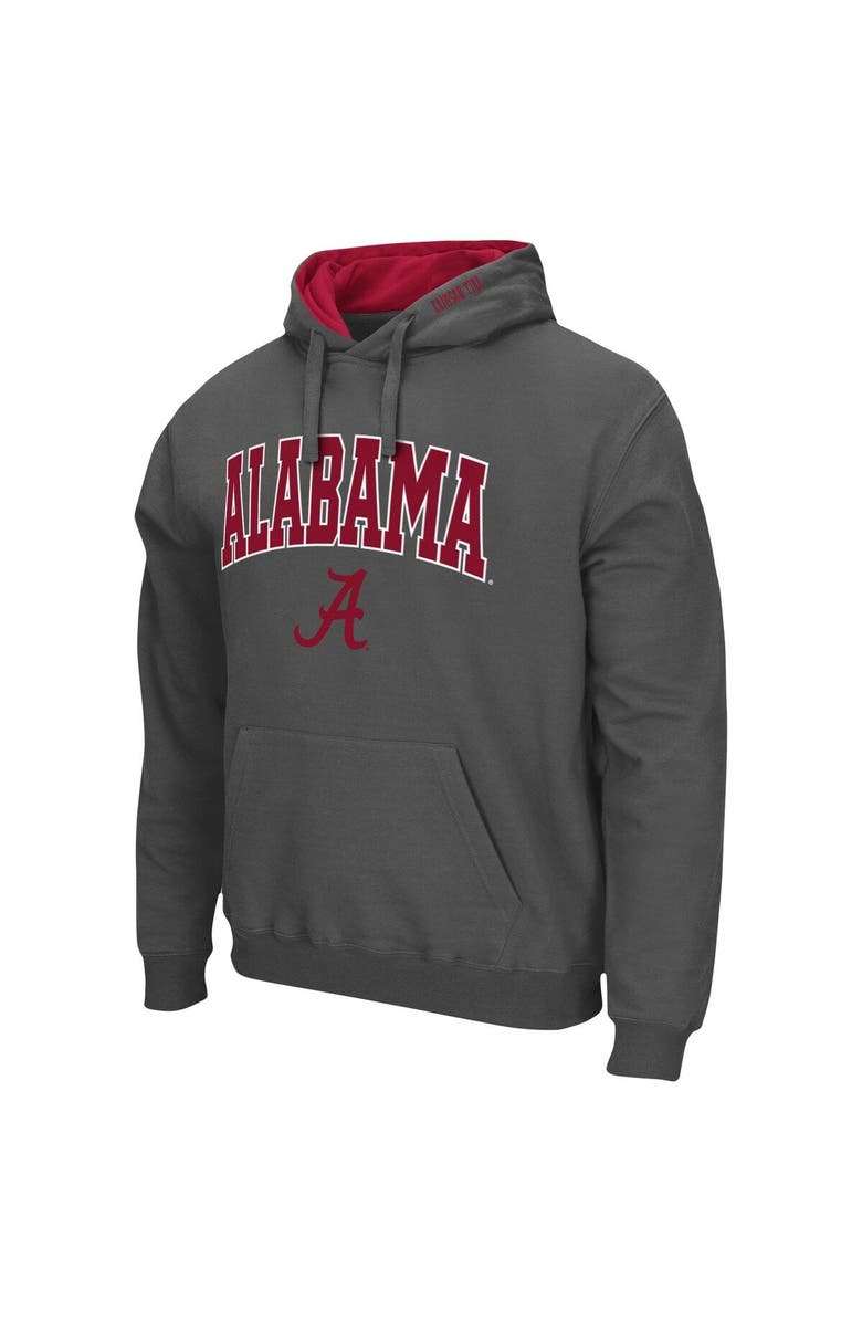 COLOSSEUM Men's Colosseum Charcoal Alabama Crimson Tide Arch & Logo 3.0 Pullover Hoodie, Alternate, color, Charcoal