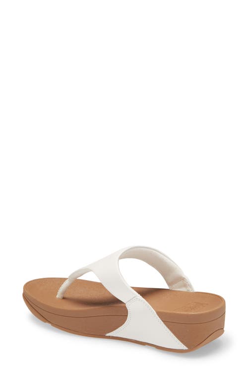 Fitflop Lulu Flip Flop In White Fabric