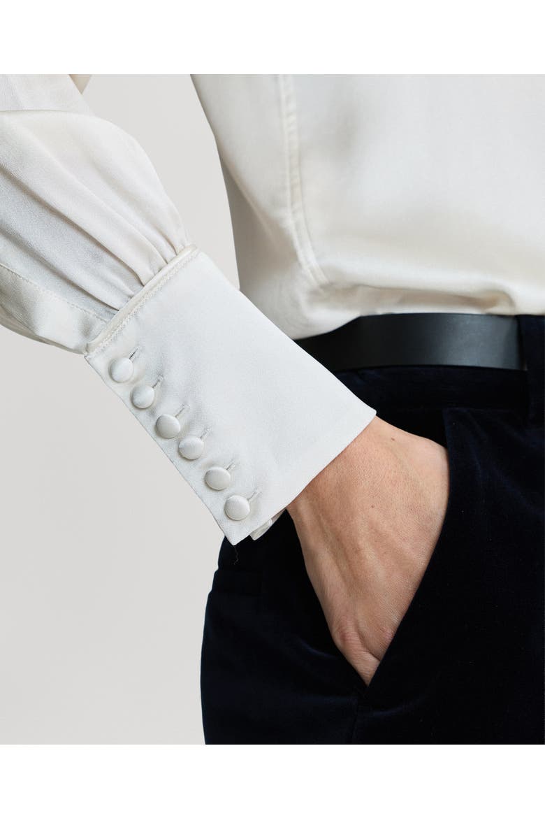 Glyndebourne Tie Neck Blouse, Alternate, color, Winter Ivory