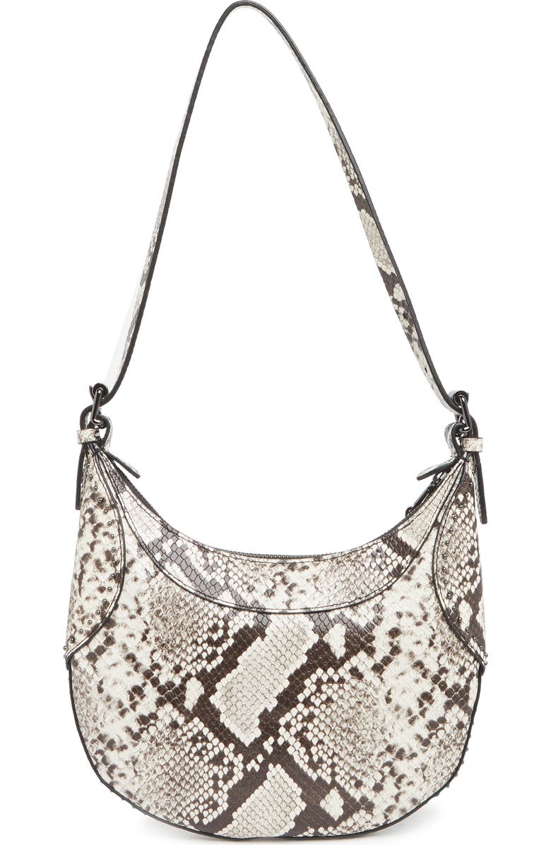 Rebecca Minkoff Pippa Studded Snake Print Leather Hobo Bag, Alternate, color,