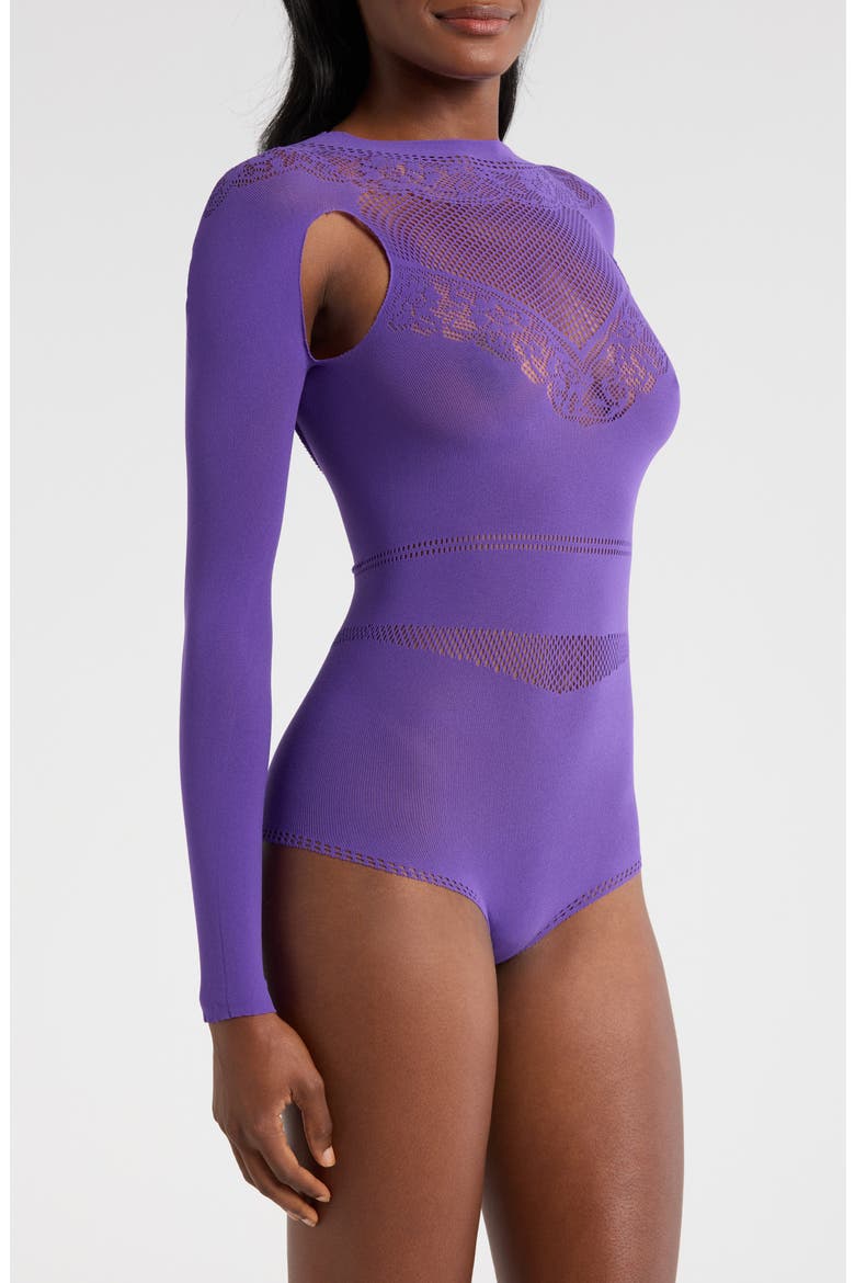 Matilda Long Sleeve Teddy, Alternate, color, PURPLE