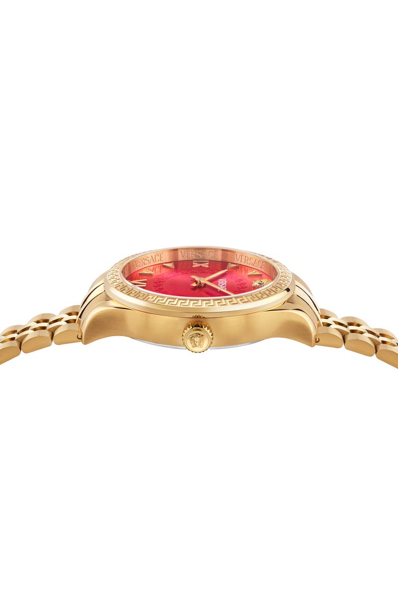 Versace Hellenyium Bracelet Watch, 35mm, Alternate, color, Gold