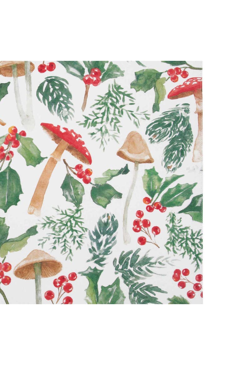 Mushroom Meadow Placemats Set of 6, 14" x 20", Alternate, color, Green