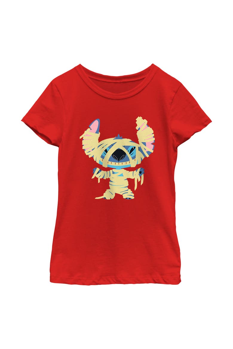 Girl's Lilo & Stitch Halloween Mummy Stitch  Graphic T-Shirt, Main, color, Red