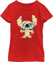 Lilo & Stitch Girl's Lilo & Stitch Halloween Mummy Stitch  Graphic T-Shirt