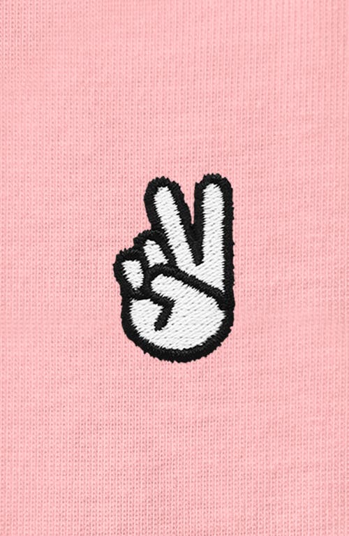 DALIX DALIX WOMENS PEACE SIGN JERSEY RELAXED TEE 