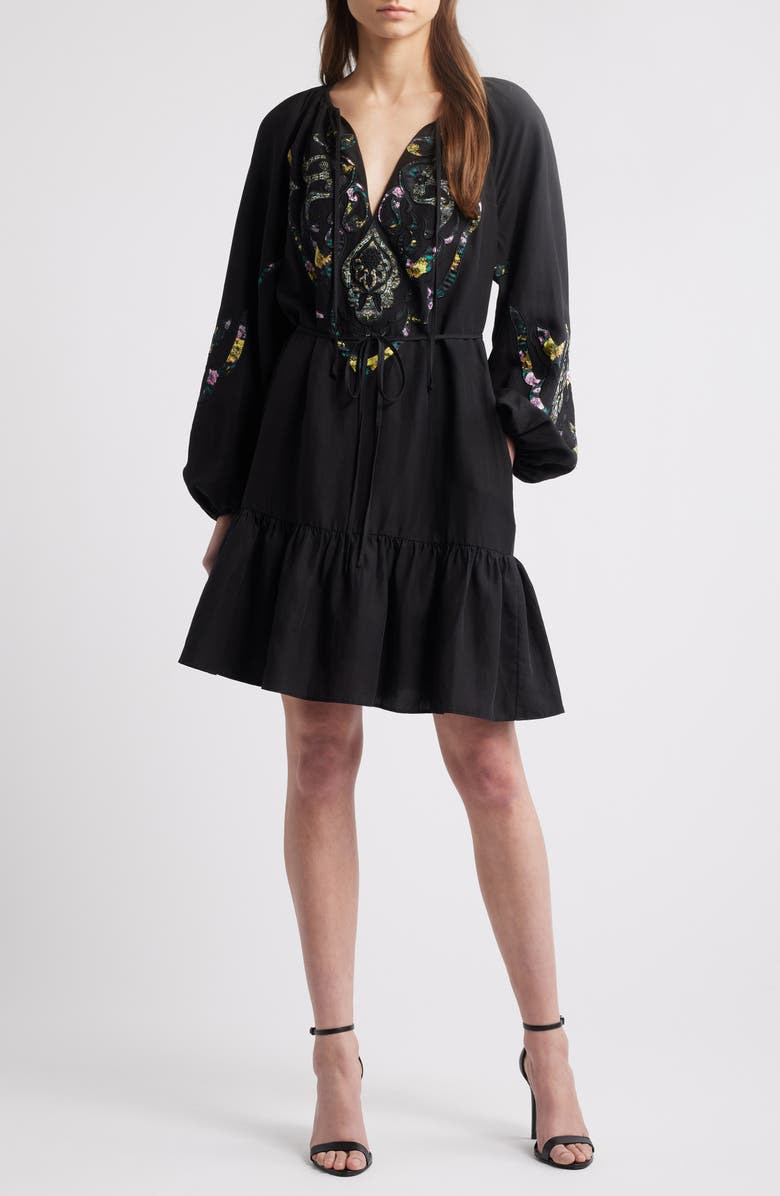KOBI HALPERIN Lucy Appliqu Long Sleeve Peasant Dress | Nordstrom KOBI HALPERIN Lucy Appliqu Long Sleeve Peasant Dress | Nordstrom