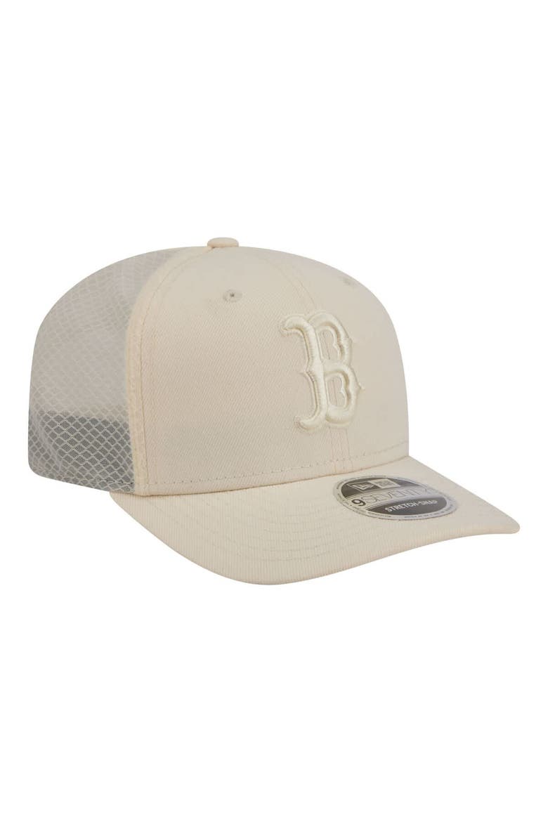 Men's New Era Light Beige Boston Red Sox Color Pack COOLERA 9SEVENTY Trucker Adjustable Hat, Alternate, color, Light Beige