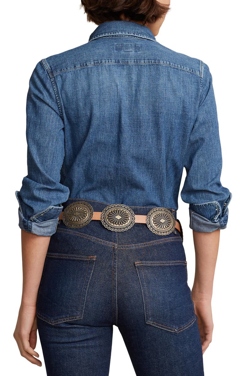 Polo Ralph Lauren Denim Button-Up Shirt, Alternate, color, Merced Wash
