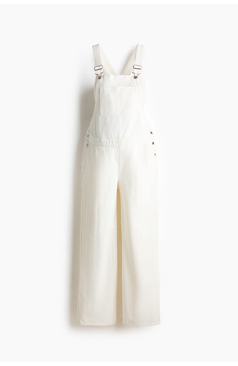 H&M Mama Before & After Denim Dungarees, Main, color, White