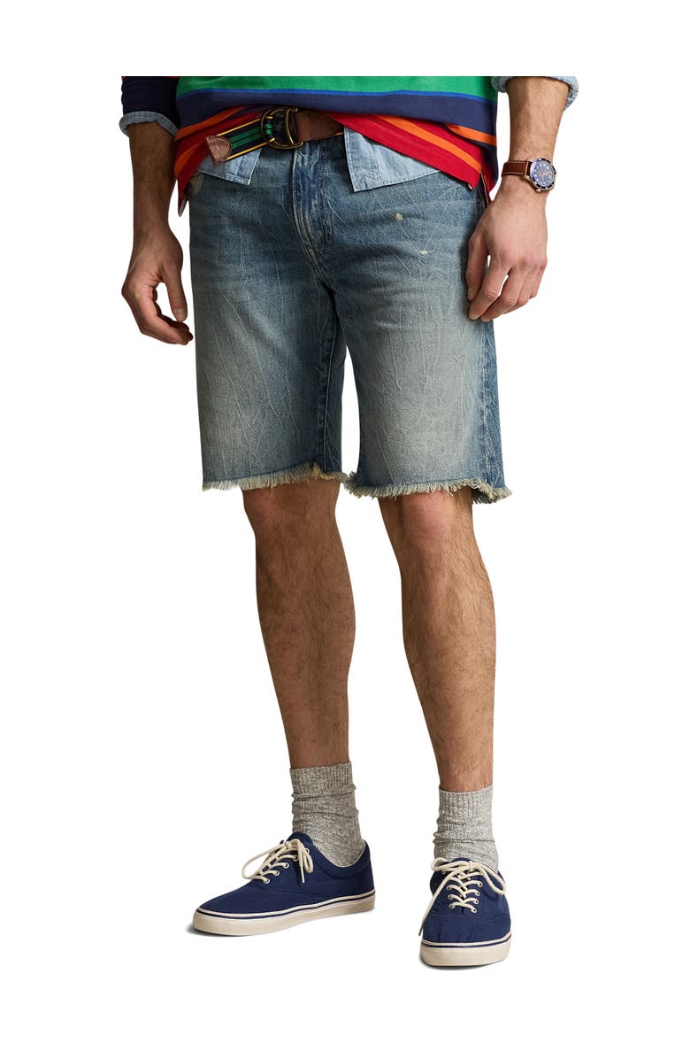 Polo Ralph Lauren Big & Tall Hubbards Relaxed-Fit Denim Shorts, Main, color, Hubbards Med Wash