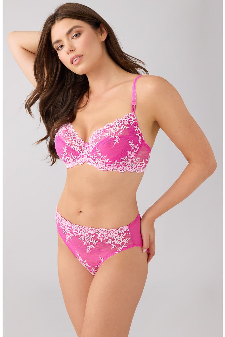 Embrace Lace® Underwire Bra, Alternate, color, WILD AZALEA/ CRADLE PINK