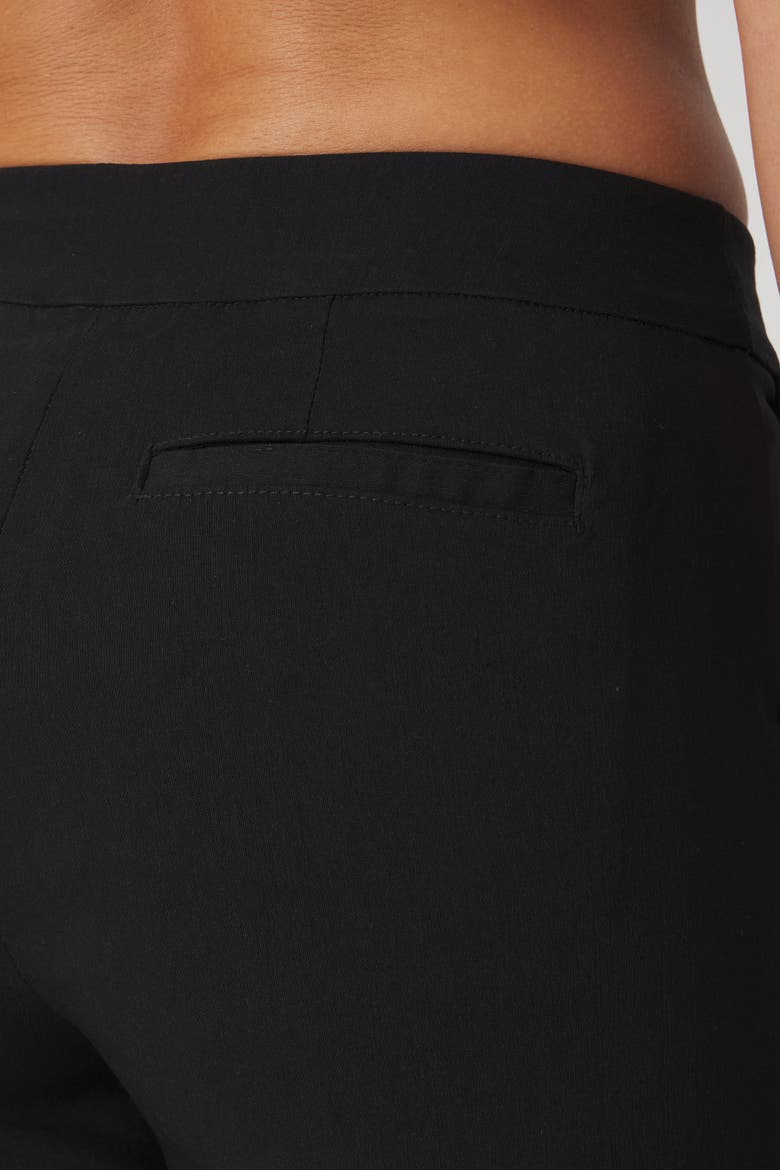 Catalina Stretch Cropped Wide-Leg Pant, Alternate, color, Black