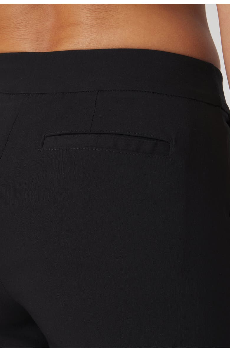 Franne Golde Catalina Stretch Cropped Wide-Leg Pant, Alternate, color, Black