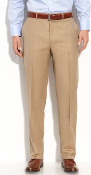 Canali Wool Flat Front Trousers