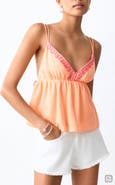 MANGO TEEN Embroidered Detail Camisole