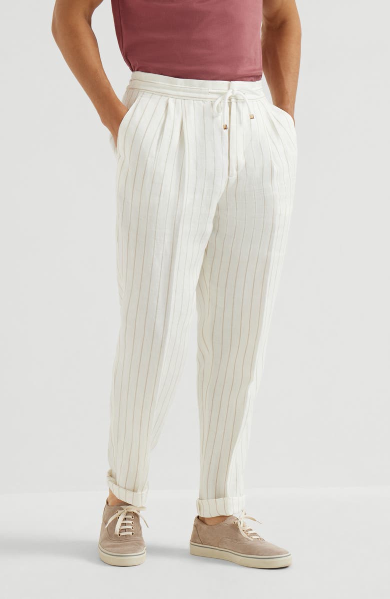 Brunello Cucinelli Twill trousers, Alternate, color, Panama