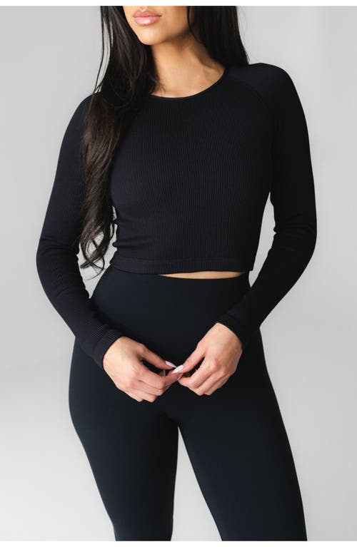 Vitality Synergy Open Back Long Sleeve In Black