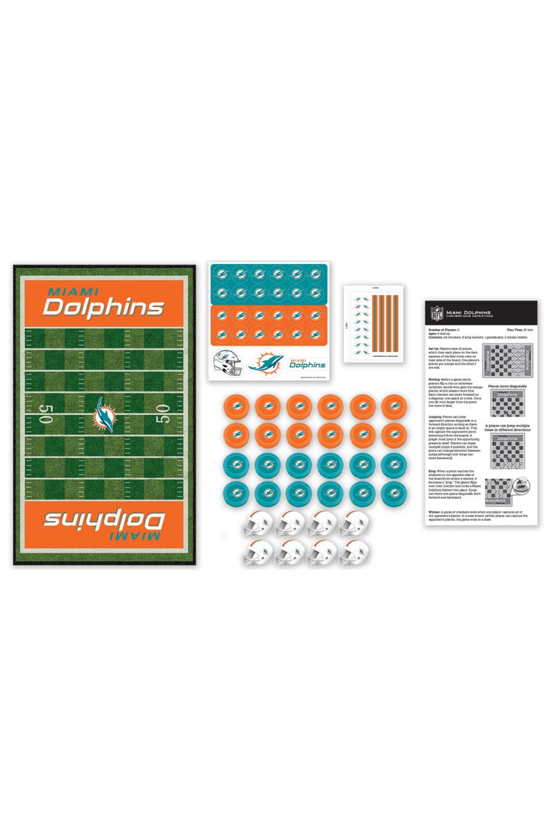 Miami Dolphins Checkers Board Game, Alternate, color, Multicolor