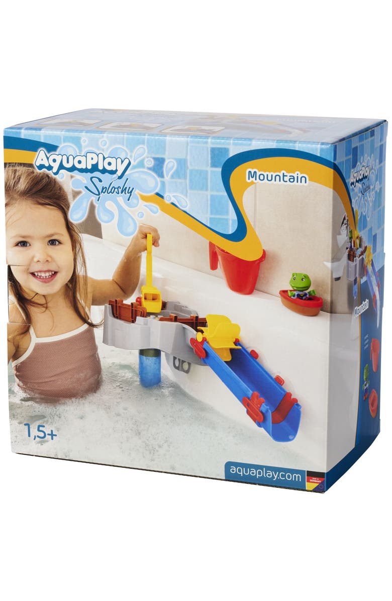 AquaPlay Sploshy Mountain, Bathtime & Water Play Set, Toy Boat & Frog Figurine, Main, color, Multicolored