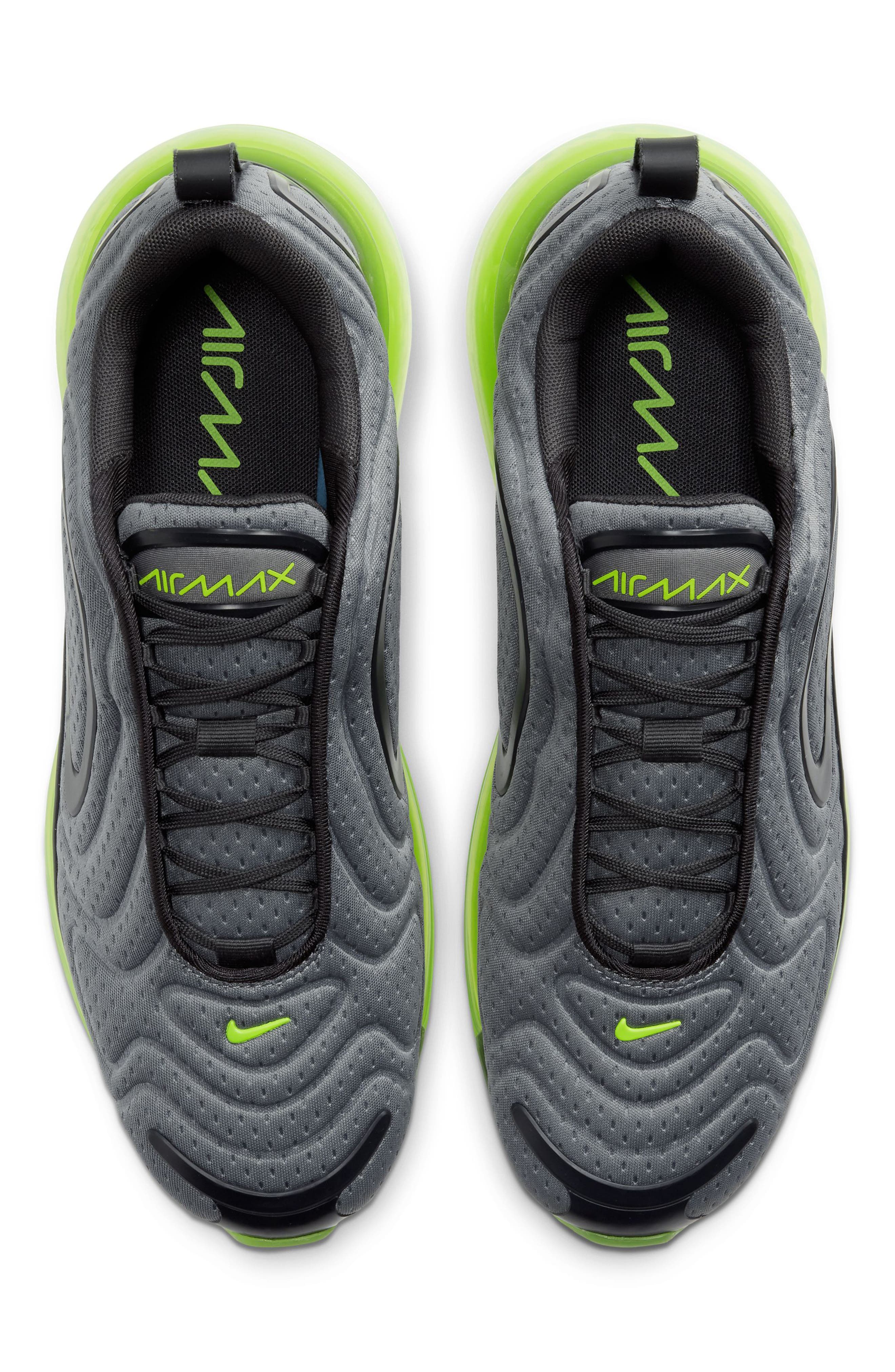 Air Max 720 Sneaker, Alternate, color, GREY/ ANTHRACITE/ GREEN