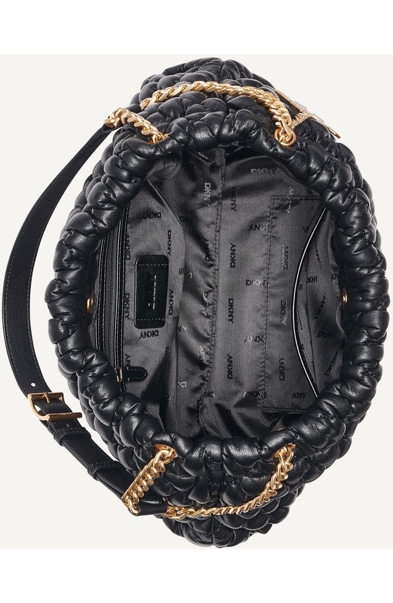 DKNY Raya Shoulder Bag, Alternate, color, Black/Gold