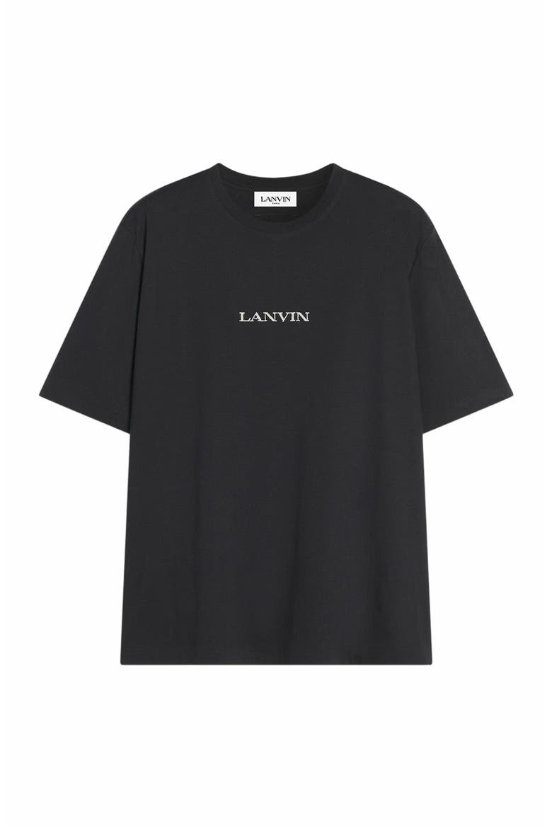 Embroidered T-Shirt, Main, color, BLACK