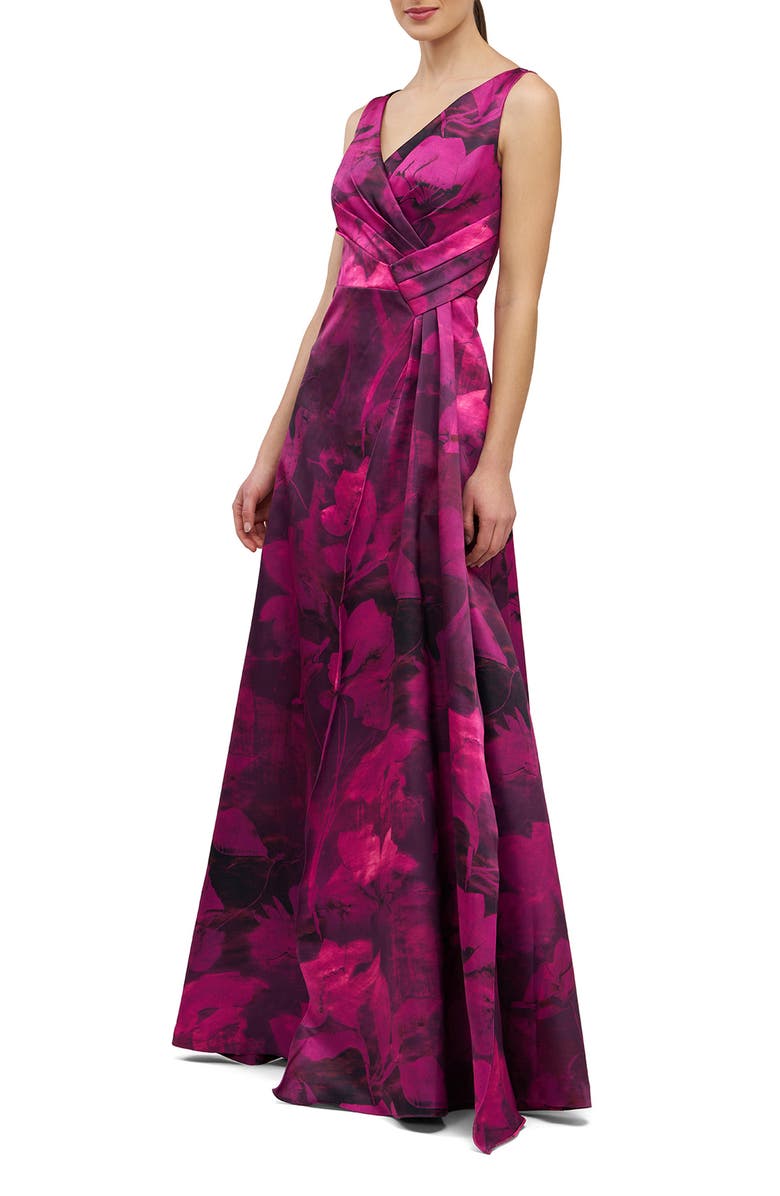 Kay Unger Cecilia Evening Gown, Alternate, color, Vivid Berry Multi