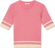 LK Bennett Micha Stripe Short Sleeve Sweater