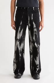 RtA Jamie Marbled High Waist Relaxed Leg Jeans