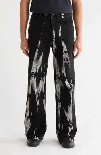 RtA Jamie Marbled High Waist Relaxed Leg Jeans